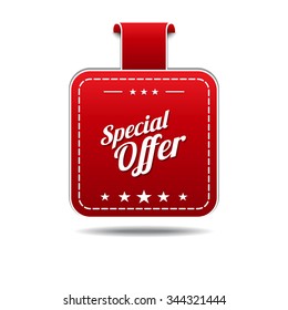 Special Offer Red Vector Icon Design