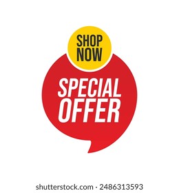 Special Offer red yellow colored. Discount label. Big sale special offer, end of season banner, Discount, percentage, advertising campaign, mega sale, upto off, clearance, promotion, vector eps10