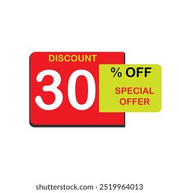 Special Offer red yellow colored. Discount label. Big sale special offer, end of season banner, Discount, percentage, advertising campaign, mega sale, upto off, clearance, promotion,