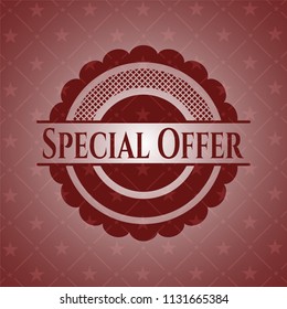 Special Offer retro style red emblem