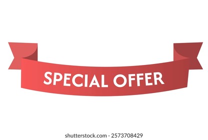 special offer ribbon icon on white background
Red ribbon discounts, sale, promotions, discounts