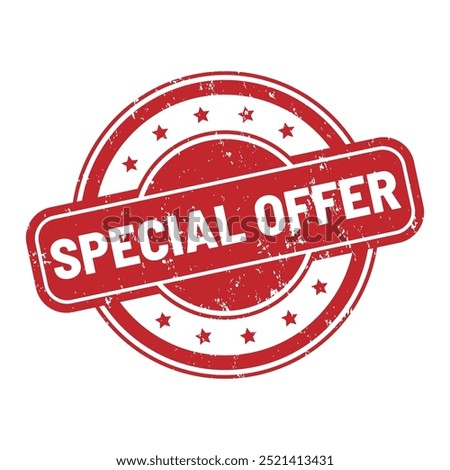 Special offer round stamp icon grunge distressed style