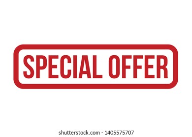 Special offer rubber stamp. Red special offer stamp seal – Vector