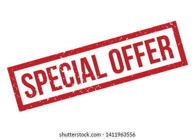Special offer rubber stamp. Red color special offer rubber grunge stamp vector illustration - Vector