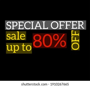 Special offer sale up to 20-90% off teks vector design