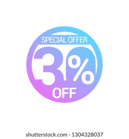 Special offer sale up to 30% off. Sale advertisement banner design. Special offer Sale poster isolated on white background