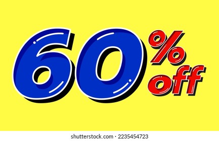 Special offer sale 60% discount, 60 percent off promotion advertising, Sale promotion poster or banner