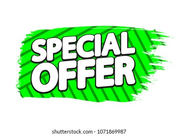 Special Offer, sale banner design template, vector illustration