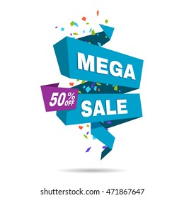 Special offer sale banner. Discount price label. Symbol of promotion and advertising. Elements for business. Flat design. Vector illustration isolated on white background.