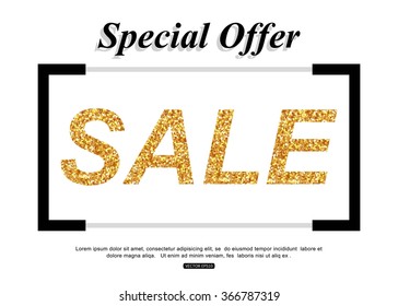 Special Offer Sale Banner Template. Vector illustration