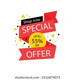 special offer sale banner vector