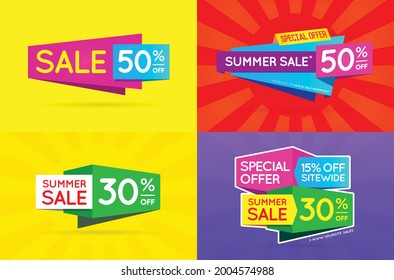 Special Offer sale design template vector illustration pack.