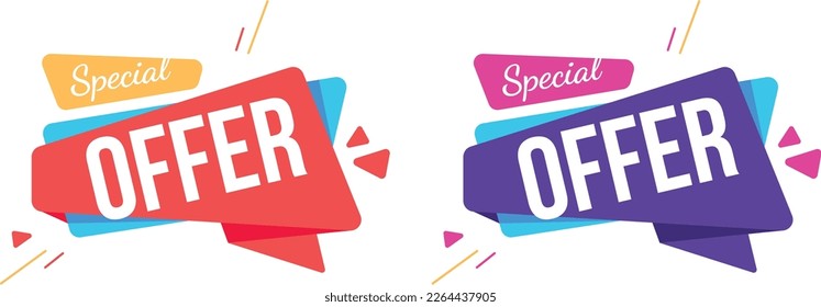 special offer sale discount. flat design banner.