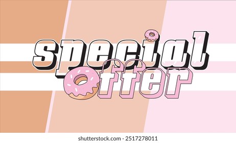 Special offer sale icon, donut special offer banner, sale banner template, end of season special offer, market special offer discount label