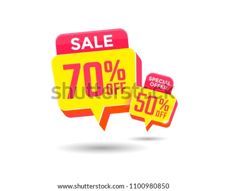 Special offer sale label. Discount offer tag. Vector banner bargain price.