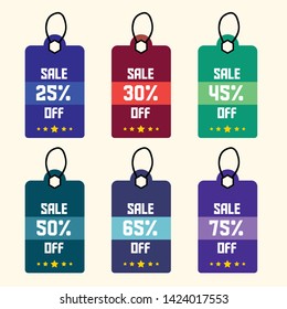 Special offer sale label vector illustration. Discount offer price label, symbol for advertising campaign in retail, sale promo marketing, 50% off, 30% off, 25% off discount sticker, ad offer on shop.