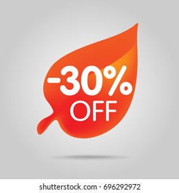 Special offer sale orange tag isolated vector illustration.