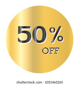 Special offer Sale Price Tag, 50% OFF Discount, old Sticker Black Text , advertising marketing sales, Sale Red Label, Modern Sticker, Vector illustration