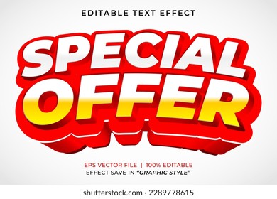 Special Offer Sale Promotion 3D Editable Text Effect Template