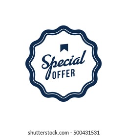 Special offer sale promotion label, badge, ribbon