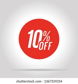 Special offer sale red tag. This is the concept of the price list for discounts, of an advertising campaign, advertising marketing sales, a 10% off discount, a unique offer. Vector illustration.