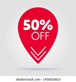 Special offer sale red tag isolated vector illustration