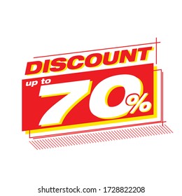 Special offer sale red tag isolated vector illustration. Discount offer price label, symbol for advertising campaign in retail, sale promo marketing, up 10-99% discount sticker, ad on shopping day