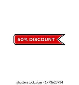 Special offer sale red tag isolated vector illustration. Discount offer price label, symbol for advertising campaign in retail, sale promo marketing, 50% off discount sticker, ad offer on shopping day