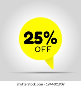 Special offer sale red tag. This is the concept of the price list for discounts, of an advertising campaign, advertising marketing sales, a 25% off discount, a unique offer. Vector illustration.