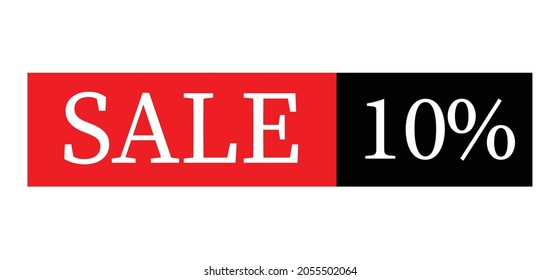 Special offer sale red tag isolated vector illustration. Discount offer price label, symbol for advertising campaign in retail, sale promo marketing, 10% off discount sticker, ad offer on shopping day