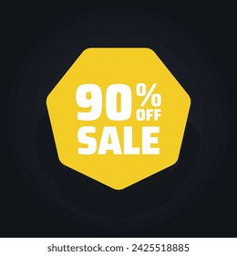 Special offer sale red tag. This is the concept of the price list for discounts, of an advertising campaign, advertising marketing sales, a 90% off discount, a unique offer. Vector illustration.