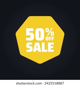 Special offer sale red tag. This is the concept of the price list for discounts, of an advertising campaign, advertising marketing sales, a 50% off discount, a unique offer. Vector illustration.