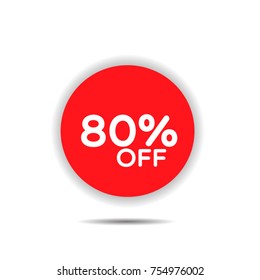 Special offer sale red tag isolated vector illustration. Discount offer price label, symbol for advertising campaign in retail, sale promo marketing, ad offer on shopping day