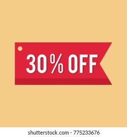 Special offer sale red tag isolated vector illustration. Discount offer price label, symbol for advertising campaign in retail, sale promo marketing,  discount sticker, ad offer on shopping day