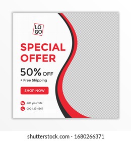 special offer sale social media template post, template for ads