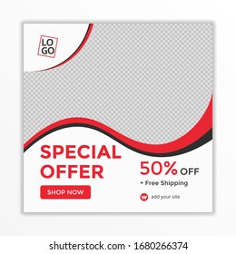 special offer sale social media template post, template for ads