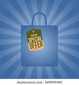 Special offer sale sticker isolated vector illustration. Best price tag, exclusive offer discount, super sale, advertisement retail label, special shopping symbol. Vintage graphic style offer sign