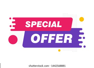 Special offer sale tag discount symbol retail sticker sign price isolated modern graphic style vector. Isolated special offer sticker vector icon.