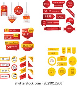 Special offer sale tag discount symbol retail sticker sign price isolated price modern graphic style vector 