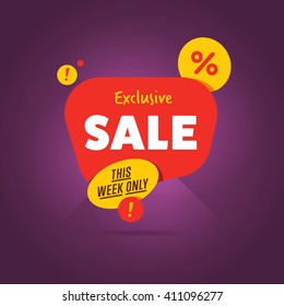 Special offer sale tag discount symbol retail sticker sign price isolated modern graphic style vector illustration.