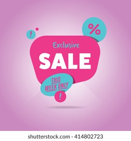 Special offer sale tag discount symbol retail sticker sign price isolated modern graphic style vector illustration.