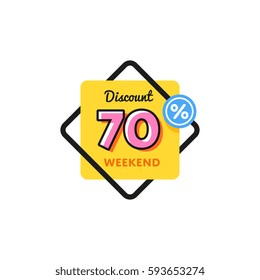 Special offer sale tag discount symbol retail sticker or sign price isolated modern graphic style vector illustration