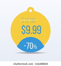 Special offer sale tag discount symbol retail sticker sign price. VECTOR.