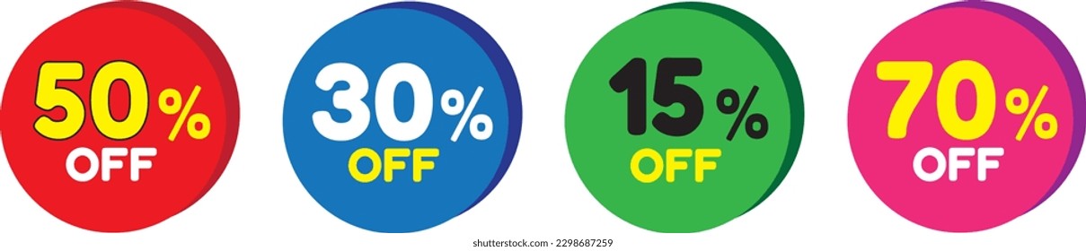 Special offer sale tag isolated  in white background. discount tag, label, symbol, sticker for advertising campaign in retail on shopping day.