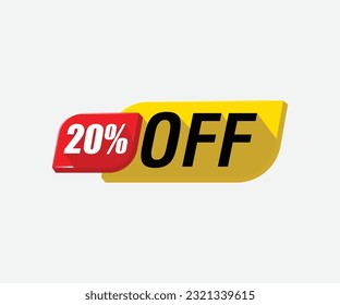 Special offer sale tag isolated with 20% in white background 25% off discount tag, label, symbol, and sticker for advertising campaign in retail on shopping day. Sale - 30 per cent off - red tag	