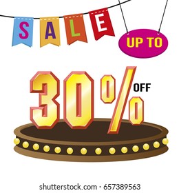 Special offer sale tag isolated vector illustration. Discount offer price label, symbol for advertising campaign in retail, sale promo marketing, ad offer on shopping day