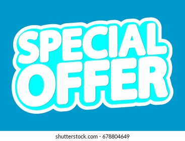 Special Offer, Sale tag, isolated sticker, poster design template, vector illustration