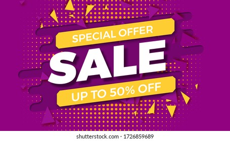 special offer sale template. banner sale. shopping promotion. vector illustration