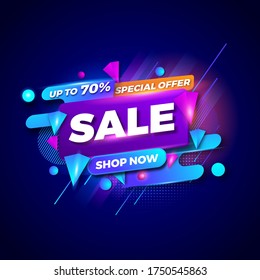 special offer sale template. banner sale. shopping promotion. vector illustration