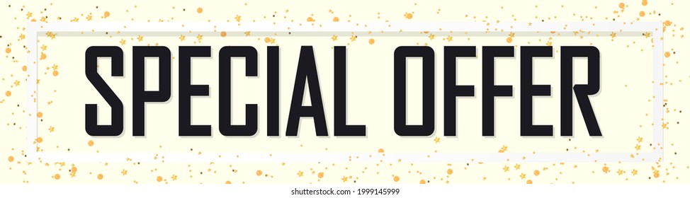 Special Offer, sale web banner design template, discount horizontal poster, vector illustration